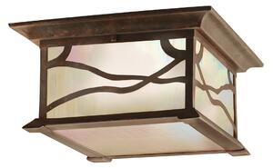 Quintiesse QN-MORRIS-F Morris 2 Light Flush Ceiling Light In Distressed Copper Finish IP44
