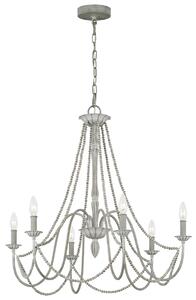 Elstead FE-MARYVILLE6 Maryville 6 Light Traditional Ceiling Chandelier In Washed Grey Finish