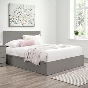 Oakley Ottoman Wooden Double Bed In Grey