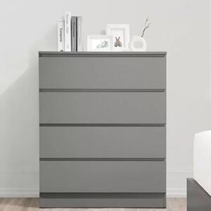 Oakley Wooden Chest Of 4 Drawers In Grey