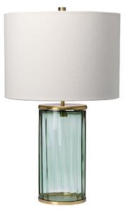 Quintiesse QN-RENO-GREEN-AB Reno Table Lamp With Green Tint Glass Base And Aged Brass Details