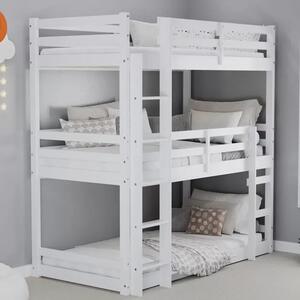 Tifton Triple Wooden Bunk Bed In White