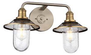 Quintiesse QN-RIGBY2-BATH-AN Rigby 2 Light Bathroom Wall Light In Antique Nickel Finish IP44