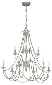 Elstead FE-MARYVILLE9 Maryville 9 Light Ceiling Chandelier In Washed Grey Finish
