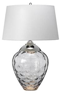 Quintiesse QN-SAMARA-TL-SMK Samara Medium Table Lamp In Smoke Tint And Polished Nickel Finish