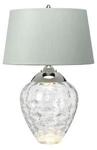 Quintiesse QN-SAMARA-TL-CLR Samara Medium Table Lamp In Clear Glass And Polished Nickel Finish