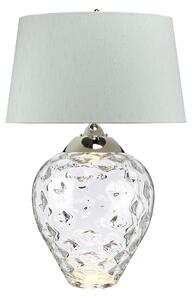 Quintiesse QN-SAMARA-TL-LRG-CLR Samara Large Clear Glass Table Lamp In Polished Nickel Finish