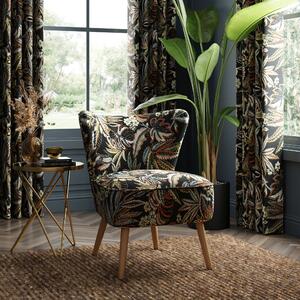 Eliza Woven Jacquard Tahiti Print Occasional Chair MultiColoured