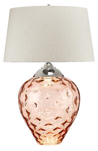 Quintiesse QN-SAMARA-TL-LRG-SLM Samara Large Table Lamp In Salmon Tint And Polished Nickel Finish