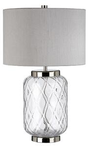 Quintiesse QN-SOLA-TL-S Sola Small Diamond Glass Table Lamp With Silver Shade