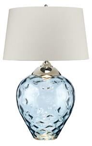 Quintiesse QN-SAMARA-TL-LRG-BLU Samara Large Table Lamp In Light Blue Tint And Polished Nickel Finish