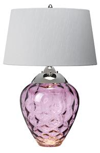 Quintiesse QN-SAMARA-TL-PLM Samara Table Lamp In Plum Tint And Polished Nickel Finish