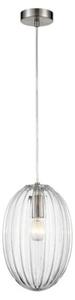 Franklite PCH223 Almond 1 Light Small Ceiling Pendant Light In Clear Glass Finish