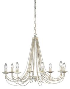 Franklite Philly 8 Light Ceiling Chandelier In Cream With Gold Highlights FL2172/8