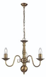 Franklite Halle 3 Light Flemish Ceiling Chandelier In Bronze Brass Finish PE7933
