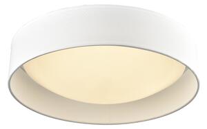 Franklite Modern Flush Ceiling Light With Cream Fabric Shade CF5784
