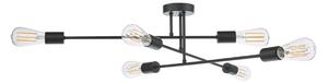 Dar Lighting NEV6422 Neve 6 Light Semi Flush Ceiling Light In Matt Black Finish