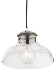 Dar Wisebuys Siren 1 Light Single Ceiling Pendant In Antique Chrome Finish