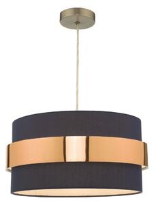 Dar Wisebuys Oki Easy Fit Ceiling Pendant In Navy Blue And Copper