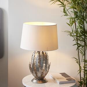 Endon Delphine 98046 Table Lamp in Silver Paint