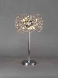 Fusion 6 Light Crystal Table Lamp in Polished Chrome Finish 