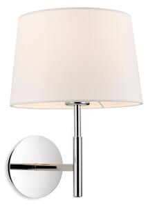 Firstlight 2879CH Seymour 1 Light Switched Wall Light In Chrome Finish With Cream Shade