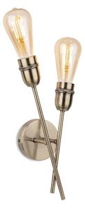 Firstlight 2882AB Leon 2 Light Wall Light In Antique Brass Finish