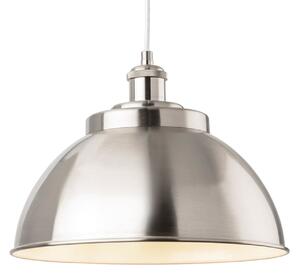 Firstlight 2897BS Genoa 1 Light Ceiling Pendant Light In Brushed Steel Finish