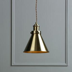 Laura Ashley Rufus Ceiling Pendant Light In Antique Brass Finish