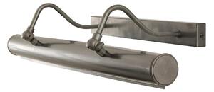 Sutton Handmade Double Swan Neck Picture Light In Antique Silver Finish 60.5cm