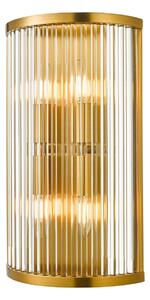 Dar Lighting Eleanor 4 Light Glass Wall Light In Natural Brass Finish ELE3035