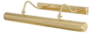 Sutton Handmade Double Swan Neck Picture Light In Polished Brass Finish 60.5cm