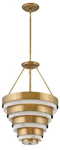 Quintiesse QN-ECHELON-4P Echelon 4 Light Ceiling Pendant In Heritage Brass Finish