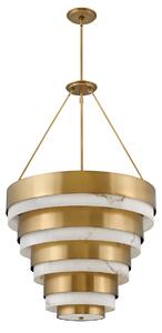 Quintiesse QN-ECHELON-8P Echelon 8 Light Ceiling Pendant In Heritage Brass Finish
