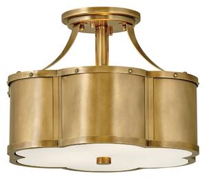 Quintiesse QN-CHANCE-SF-S-HB Chance Semi Flush Ceiling Light In Heritage Brass Finish