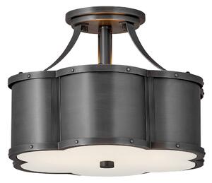 Quintiesse QN-CHANCE-SF-S-BLB Chance Semi Flush Ceiling Light In Blackened Brass Finish