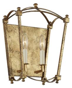 Quintiesse QN-THAYER2-ADB Thayer 2 Light Wall Light In Antique Gild Finish QN-THAYER2-ADB