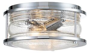 Quintiesse QN-ASHLANDBAY-F-PC-BATH Ashland Bay 2 Light Flush Ceiling Light In Polished Chrome Finish IP44