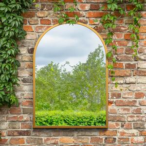 Arcus Arched Indoor Outdoor Full Length Wall Mirror Gold