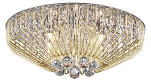 Marco Crystal 6 Light Flush Ceiling Light In Polished Gold Finish
