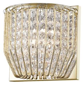 Marco Crystal Single Wall Light In Polished Gold Finish