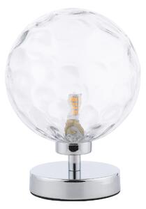 Dar Lighting Esben Table Lamp In Polished Chrome Finish With Clear Dimpled Glass ESB4150-12