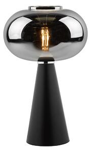 Dar Lighting Jensen Table Lamp In Satin Black Finish With Smoked Glass Shade JEN4222