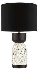 Dar Lighting Roja Terrazzo Table Lamp With Black Cotton Shade ROJ4255