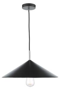 Dar Wisebuys Apex Single Ceiling Pendant Light In Black And Polished Chrome Detail