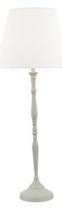 Dar Lighting Joanna Buffet Table Lamp In White Finish With Linen Shade