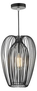 Dar Lighting Ero Contemporary Single Ceiling Pendant Light In Black Finish