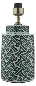 Dar Lighting Reese Table Lamp With Traditional Green Pattern Base Only