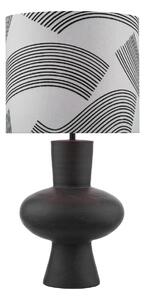Dar Lighting Miho Table Lamp In Black Finish With Cream Linen Shade