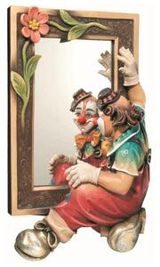 Mirror with a clown on the right